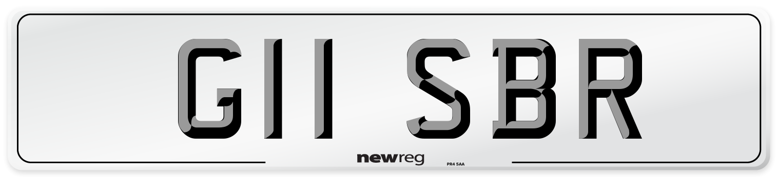G11 SBR Number Plate from New Reg